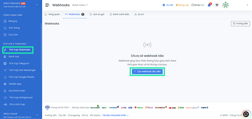 Trang Webhooks